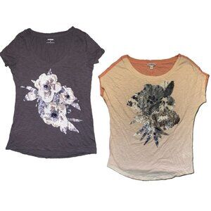 Qty. 2 - EXPRESS shirts - 1 grey and 1 peach